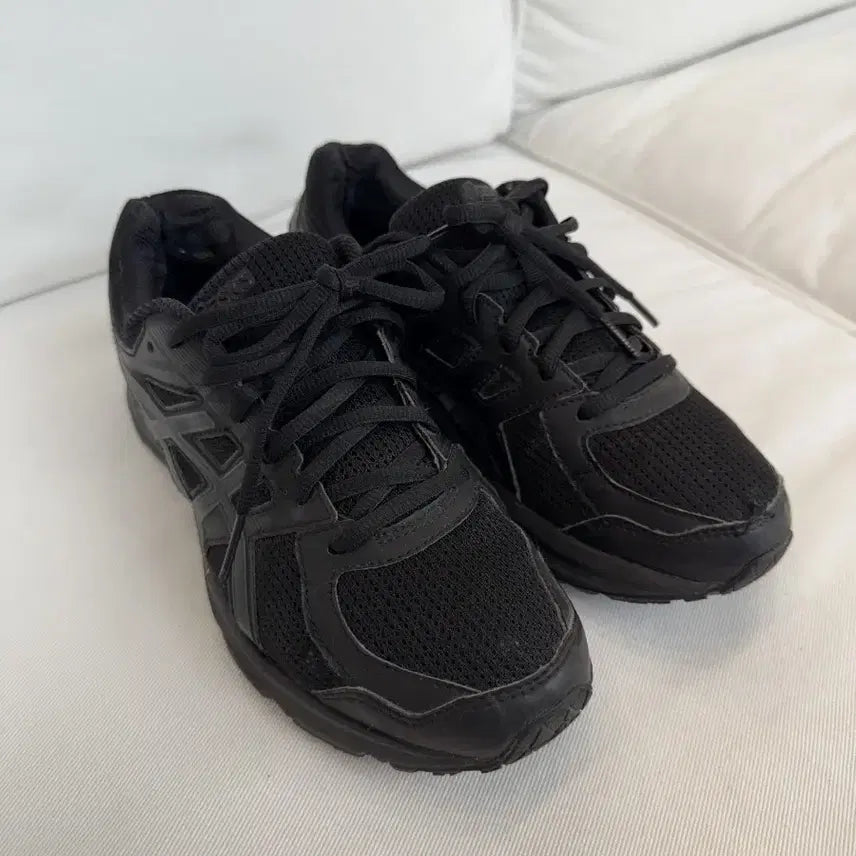 [BUNJANG] Asics Jog 100 Triple Black Sneakers / 아식스 조그 100