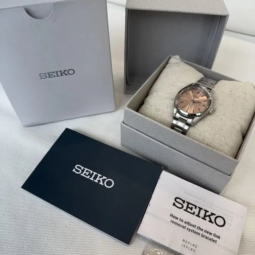 [BUNJANG] Seiko SUR529P1 Metal Watch - Light Pink Dial / 세이코 SUR529P1