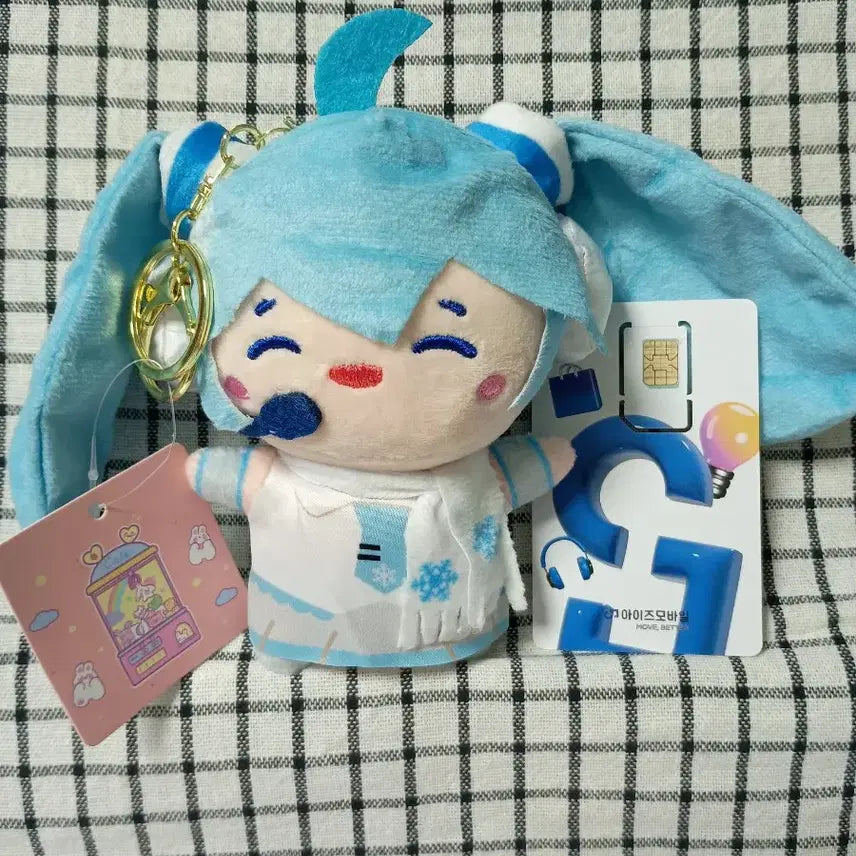 [BUNJANG] Hatsune Miku Snow Plush Keychain / 0619까지 할인 하츠네 미쿠 인형 키링 미사용 새것
