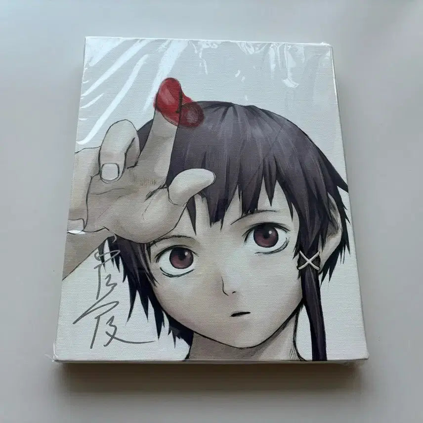 [BUNJANG] Serial Experiments Lain Yoshitoshi ABe Autographed Canvas Print / serial experiment lain 시리얼 익스페리먼츠 레인 캔버스