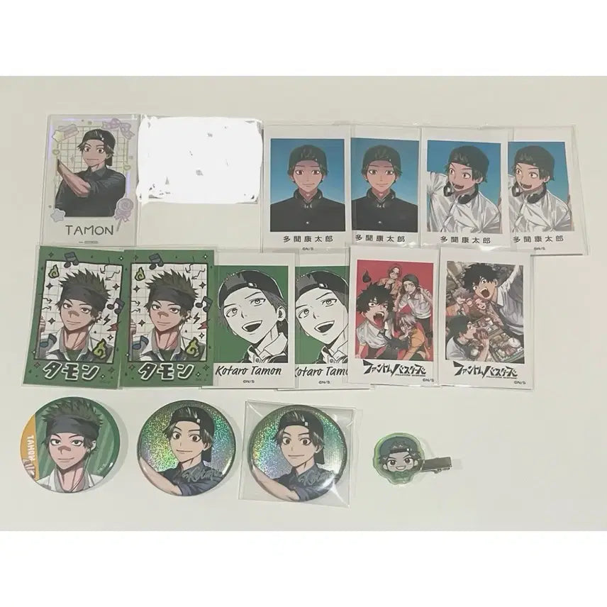 [BUNJANG] Phantom Busterz Panbus Tamon Kotaro Card &amp; Can Badge Set / 팬텀버스터즈 팬버스 타몬 코타로 지류 토레카 캔뱃지 굿즈 일괄
