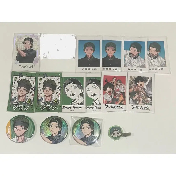 [BUNJANG] Phantom Busterz Panbus Tamon Kotaro Card &amp; Can Badge Set / 팬텀버스터즈 팬버스 타몬 코타로 지류 토레카 캔뱃지 굿즈 일괄