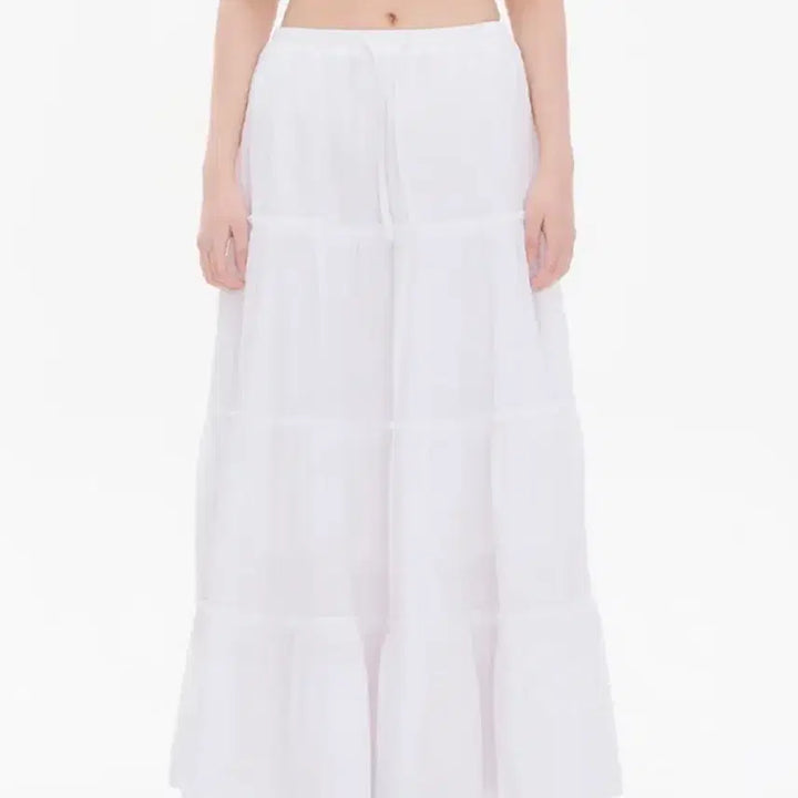 [BUNJANG] YOUHEE Maxi Frill Skirt White / YOUHEE 유희 맥시 프릴스커트 화이트