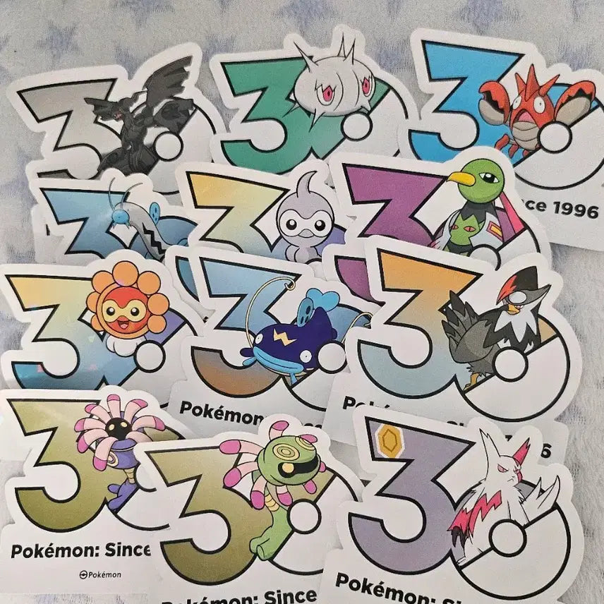 [BUNJANG] Pokemon 30th Anniversary Sticker Set (Zekrom and others) / 포켓몬 30주년 스티커 제크로무 외