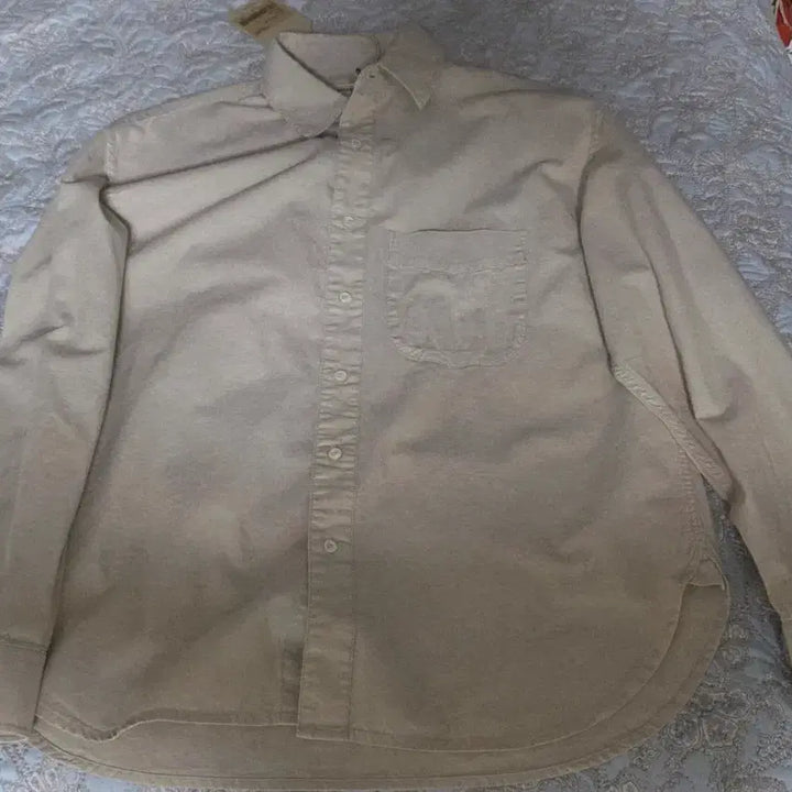 [BUNJANG] Roughside Shirring Shirt Oatmeal Size 1 / 러프사이드 셔링 셔츠 오트밀 1사이즈