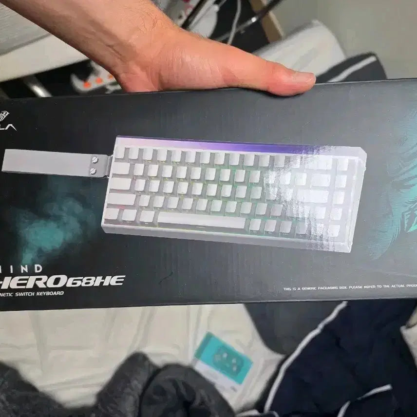 [BUNJANG] Aula Hero68HE Magnetic Switch Jade King Mist Black Keyboard / aula(독거미) hero68HE 자석축 제이드킹 미스트블랙 키보드