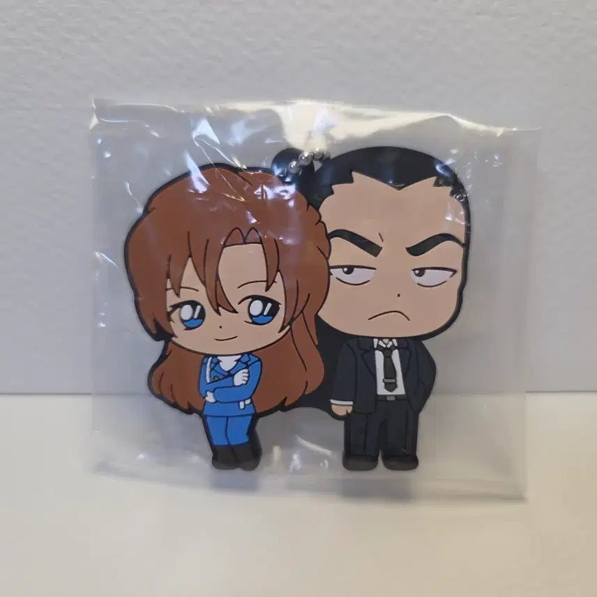 [BUNJANG] Detective Conan Chihaya &amp; Jugo Rubber Strap Keychain / 코난 러버스트랩 키링 치하야&amp;쥬고