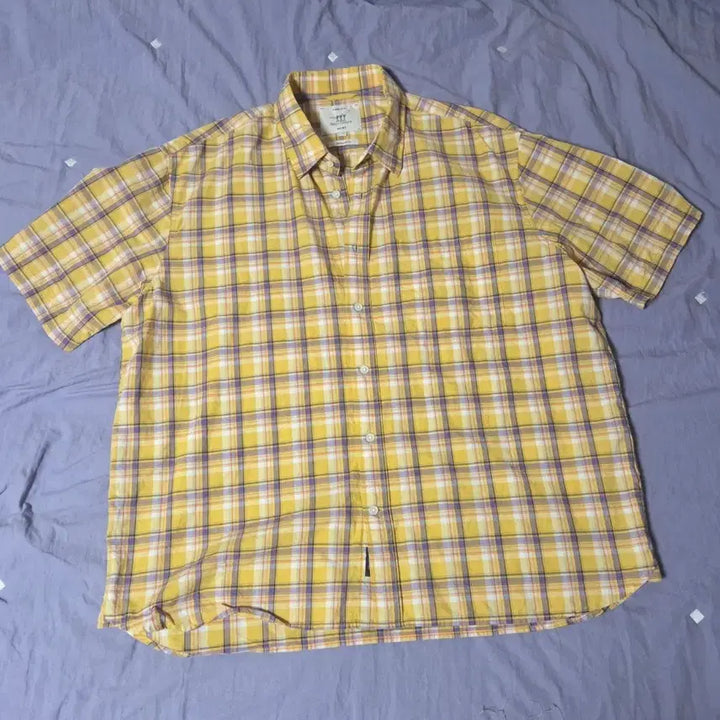 [BUNJANG] Henry Cotton Madras Check Short Sleeve Shirt 105 / 헨리코튼 마드라스 체크 반팔 셔츠 105