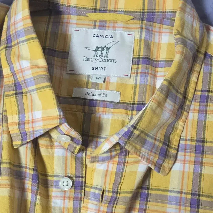 [BUNJANG] Henry Cotton Madras Check Short Sleeve Shirt 105 / 헨리코튼 마드라스 체크 반팔 셔츠 105