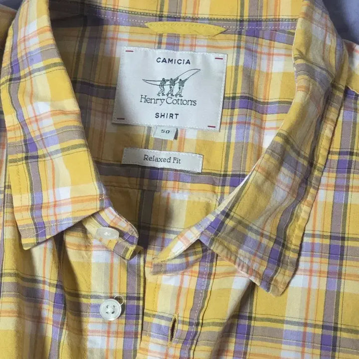 [BUNJANG] Henry Cotton Madras Check Short Sleeve Shirt 105 / 헨리코튼 마드라스 체크 반팔 셔츠 105