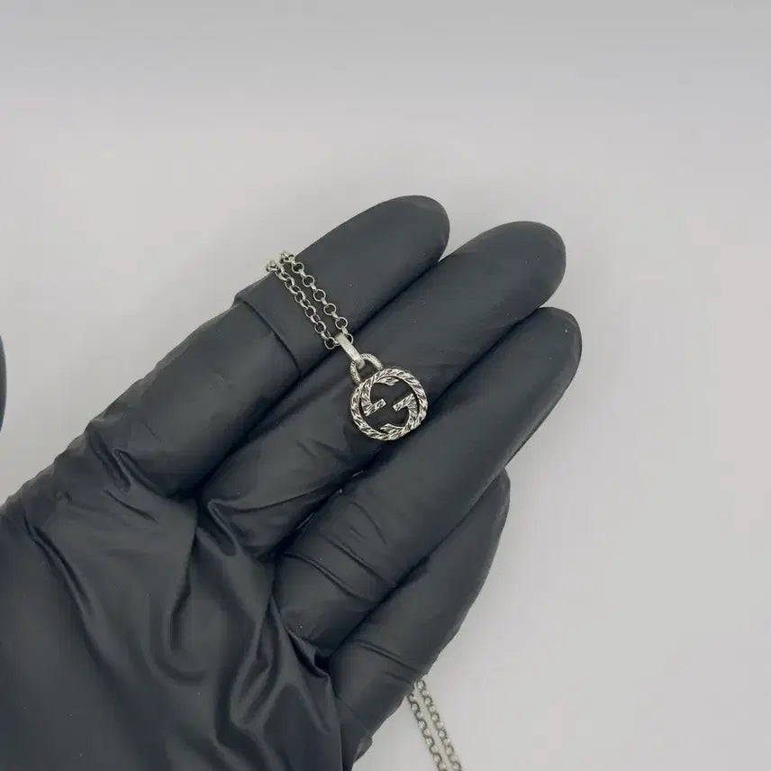 [BUNJANG] Gucci Interlocking GG Silver Necklace - Authentic / [정품]구찌 인터로킹 GG 실버 목걸이 풀구성 정품