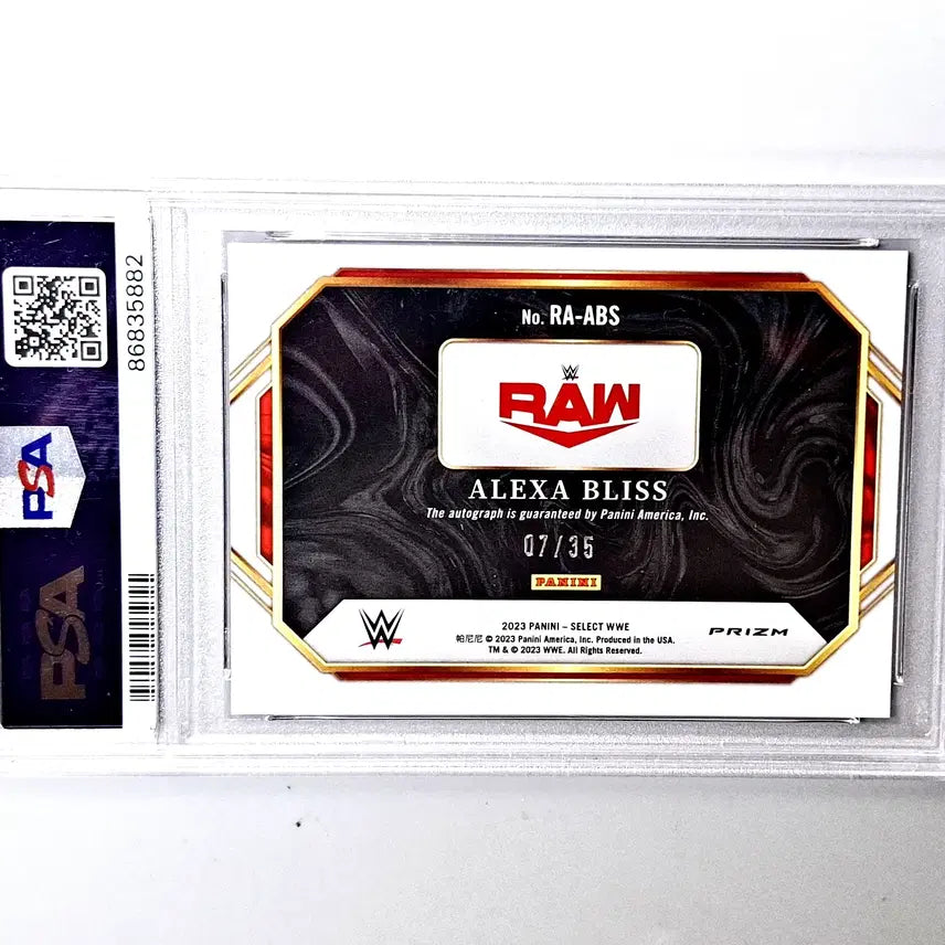 [BUNJANG] Alexa Bliss 35 Purple Prism Auto PSA 10 2023 Select WWE Trading Card / 알렉사 블리스 /35 퍼플 오토 PSA10 2023 셀렉 WWE