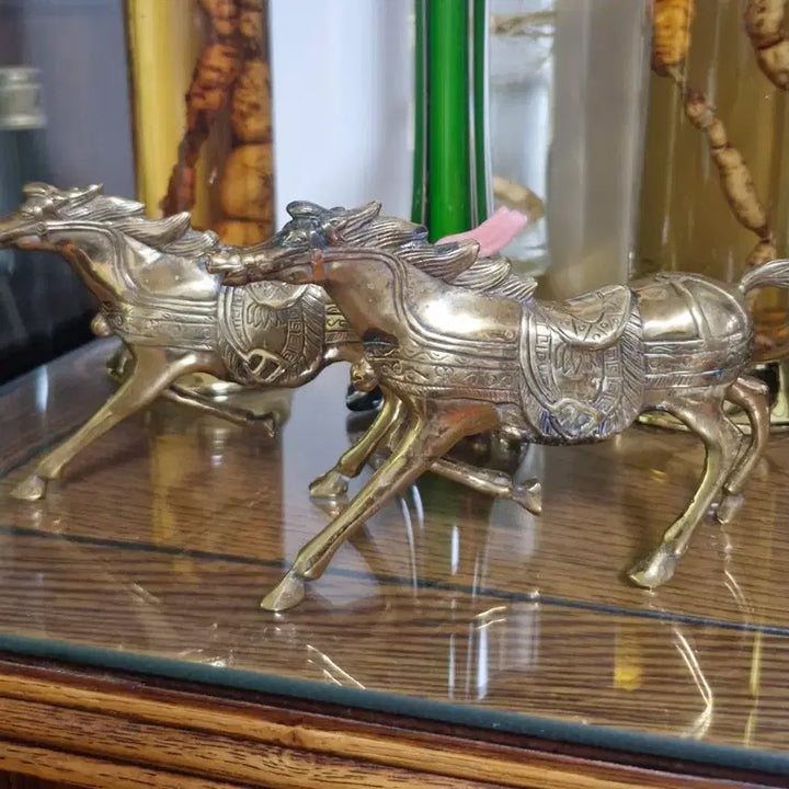 [BUNJANG] Bronze Horse Sculpture Set (Pair) / 청동 말 장식 2마리