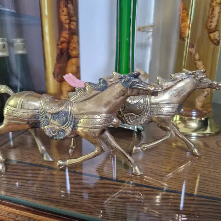 [BUNJANG] Bronze Horse Sculpture Set (Pair) / 청동 말 장식 2마리