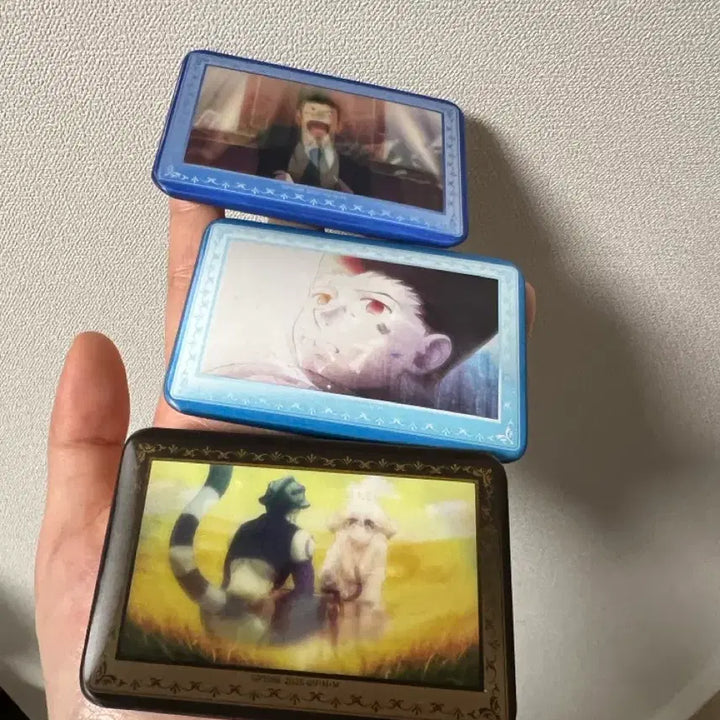 [BUNJANG] Hunter x Hunter Lenticular Square Can Badge Set (Meruem, Gon, Leorio) / 헌터헌터 렌틸큘러 사각 캔뱃지 세트 (메르엠,곤,레오리오)