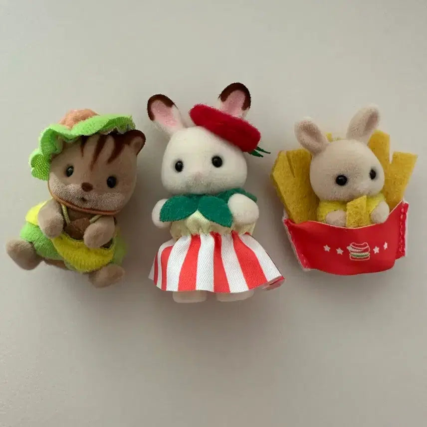 [BUNJANG] Sylvanian Families Blind Bag Hamburger Series Bundle Set / 실바니안 블라인드백  햄버거 감튀 토끼 세트 3종 일괄판매