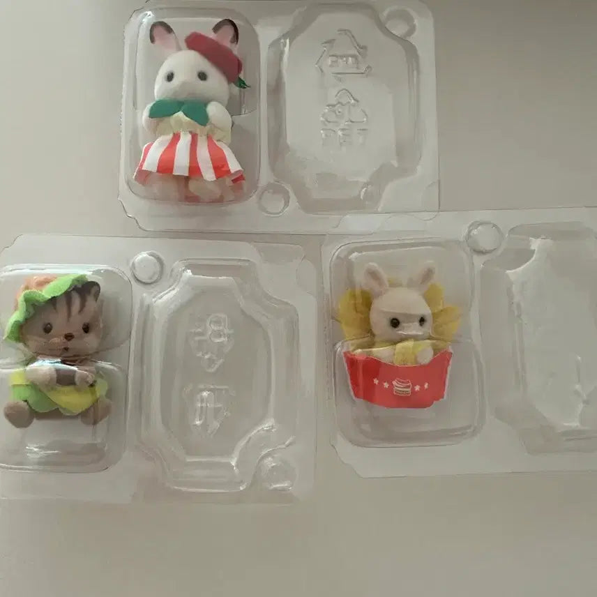 [BUNJANG] Sylvanian Families Blind Bag Hamburger Series Bundle Set / 실바니안 블라인드백  햄버거 감튀 토끼 세트 3종 일괄판매