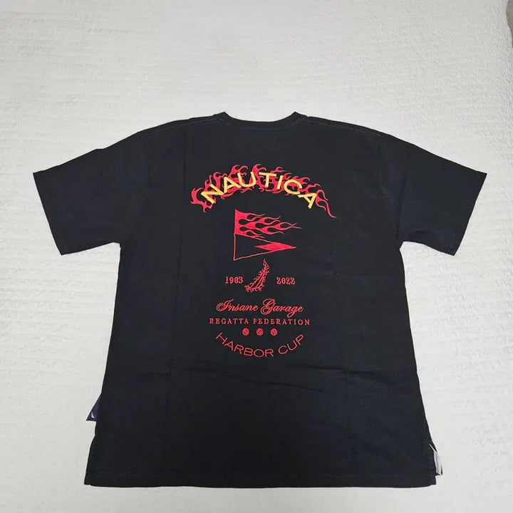 [SOLD OUT] 노티카 X 인세인개러지 그래픽 자수 반팔 블랙 XL