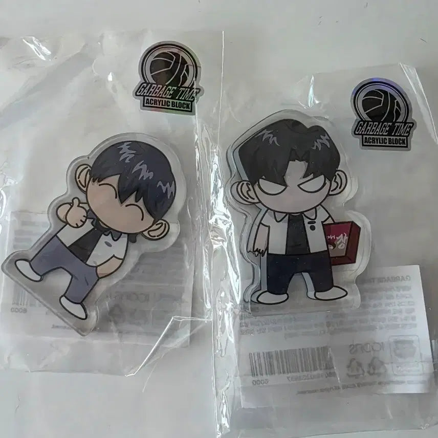 [BUNJANG] Garbage Time (Gaptah) Jjakppung Acrylic Block Set (Park Byung-chan, Sung Joon-soo) / 가비지타임 작뿡 아크릴 블럭