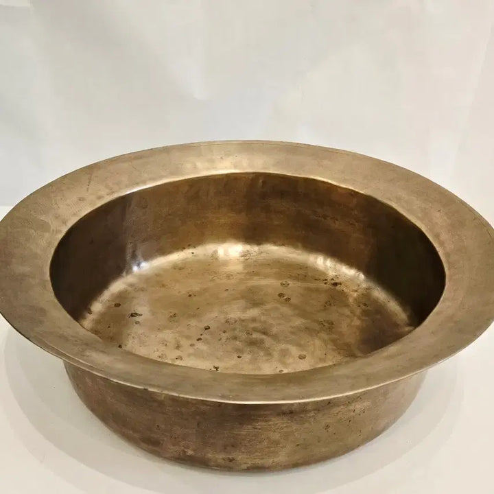 [BUNJANG] Traditional Bangjja Yugi Large Basin / 명품/골동] 전통 방짜유기 옛날 세숫대야 (대형)