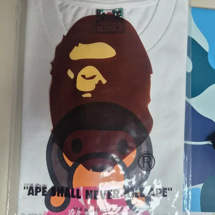 [BUNJANG] BAPE ABC Camo Milo On Ape Head T-Shirt White/Pink (Women&