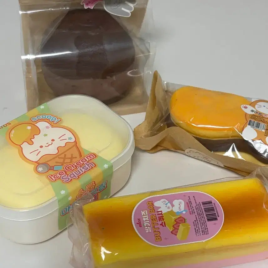 [BUNJANG] 4-Piece Squishy Set New Product / 말랑이 4종 세트 새상품