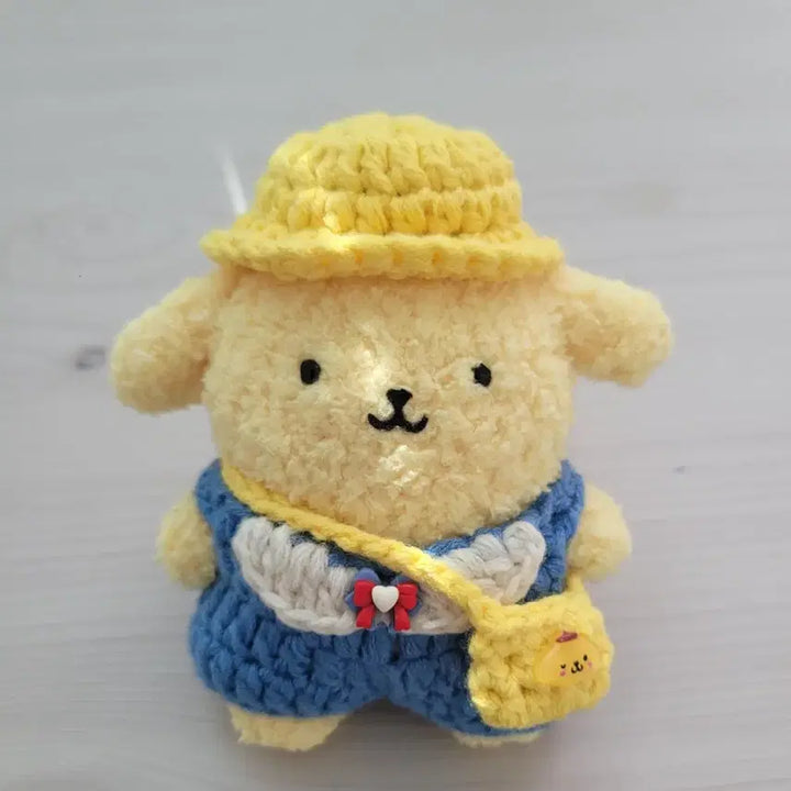 [BUNJANG] Purin Dog Plush Toy with School Uniform Outfit Set / 폼폼푸린 인형 + 유치원 교복