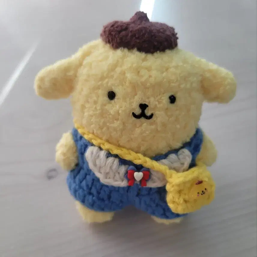 [BUNJANG] Purin Dog Plush Toy with School Uniform Outfit Set / 폼폼푸린 인형 + 유치원 교복