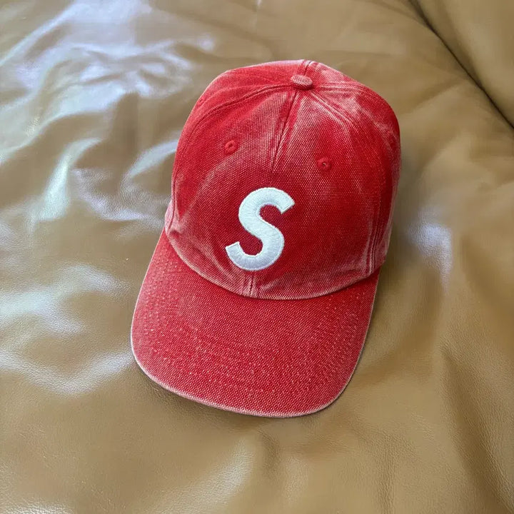 [BUNJANG] Supreme S Logo 6-Panel Cap Pigment Red / 슈프림 S로고 6패널 볼캡 모자 피그먼트 레드