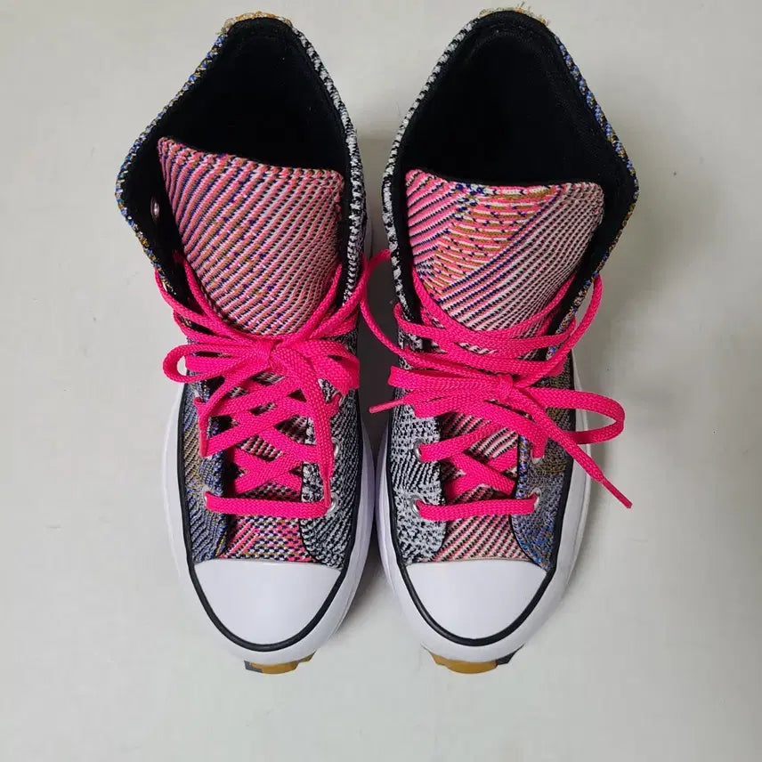 [BUNJANG] Converse Run Star Hike Knit Mashup High Sneakers Digital Blue / (무료배송) 235mm 컨버스 하이 스니커즈
