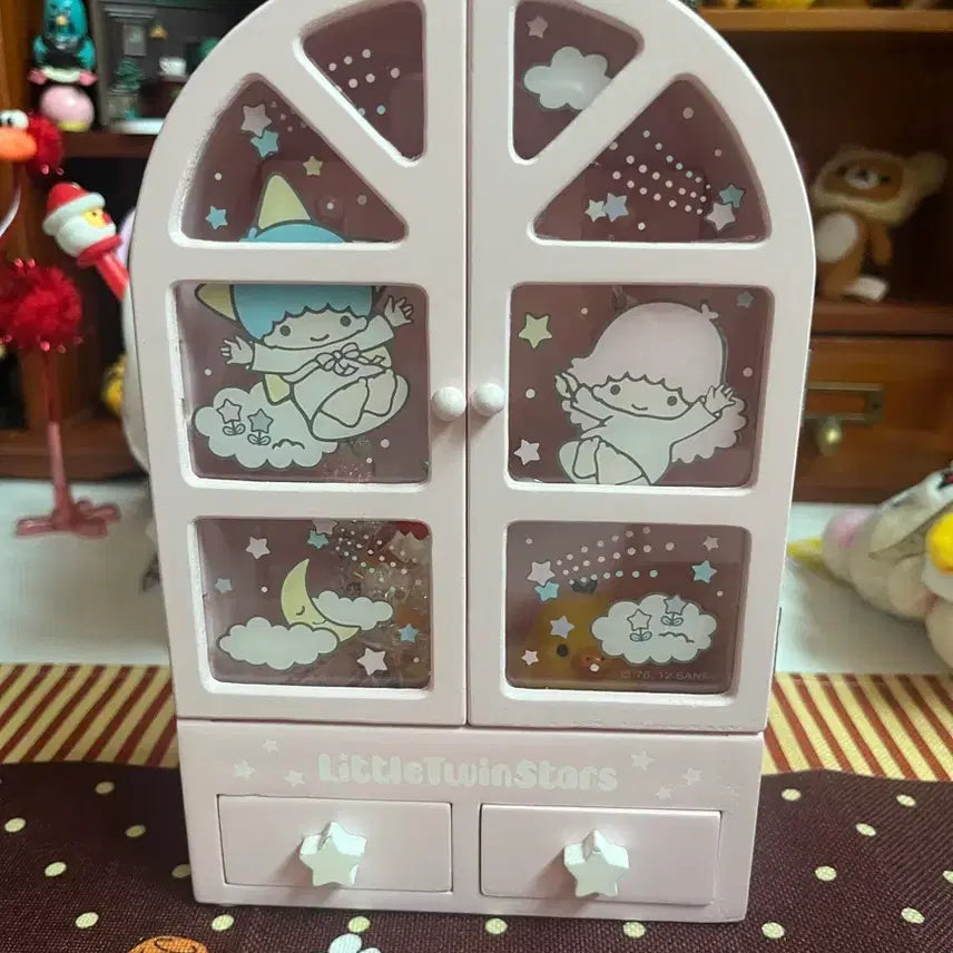 [BUNJANG] Sanrio Kiki &amp; Lala Vintage Wooden Accessory Box / 초레어 키키라라 고전 원목 악세사리함