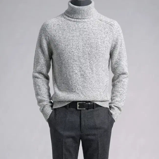 [BUNJANG] And Z by ZIOZIA Rams Wool Turtleneck Sweater Light Gray / 지오지아 And Z/앤드지 하드 램스 울 터틀넥 스웨터 그레이/100
