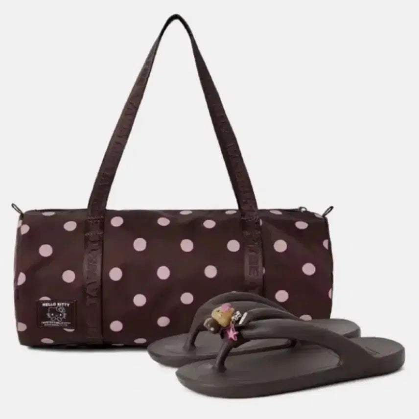 [BUNJANG] Toun28 Hello Kitty Boston Bag and Flip-Flops Set / 토앤토 산리오 탠 헬로키티  가방 세트