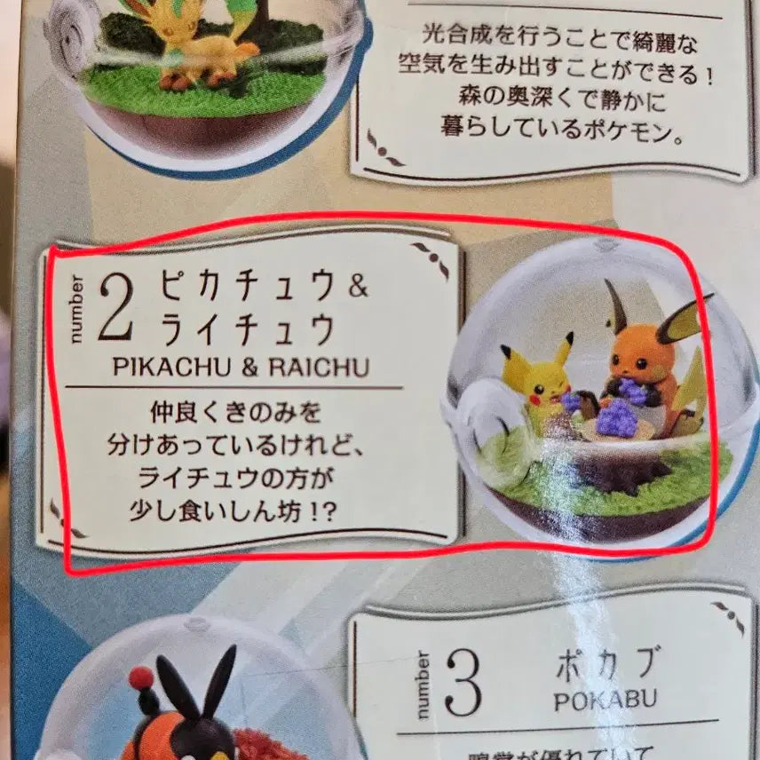 [BUNJANG] Pokemon Terrarium Vol. 14 Pikachu &amp; Raichu Figure / 포켓몬 테라리움14 피카츄라이츄