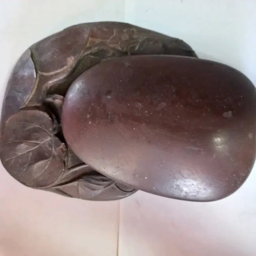 [BUNJANG] Antique Wooden Carving Ornament with Leaf Motif / 나무 조각 소품 잎 문양 앤틱 장식품