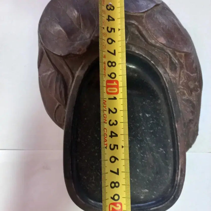 [BUNJANG] Antique Wooden Carving Ornament with Leaf Motif / 나무 조각 소품 잎 문양 앤틱 장식품