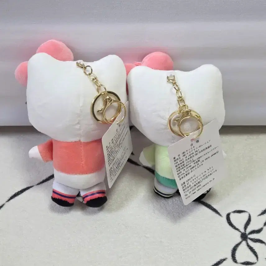 [BUNJANG] Hello Kitty Soccer Plush Pink/Mint Bundle Set / 헬로키티 축구 인형 핑크/민트