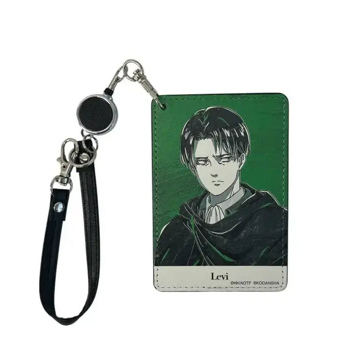 [BUNJANG] Attack on Titan Levi Rivaille Armi Bianca Illustration Leather Card Case / [고전] 진격의 거인 아르마비앙카 일러스트 가죽 카드 케이스 리바이