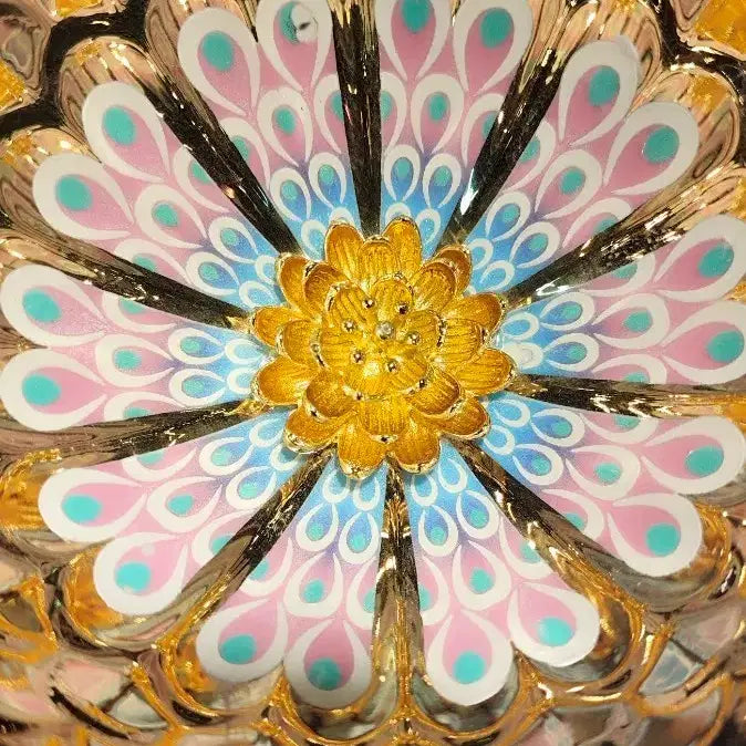 [BUNJANG] Lotus Glass Water Cup for Buddhist Rituals / 연꽃 류리 야광 차잔 청수잔 불교 다기  지름10cm