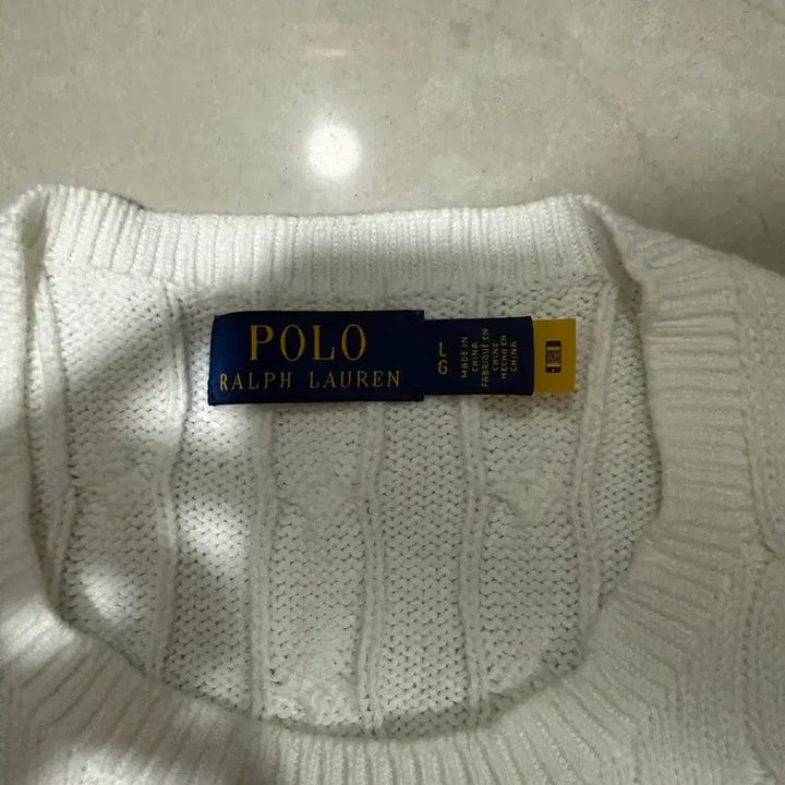 [BUNJANG] Polo Cable Knit Short Sleeve T-Shirt - White, Size L / [당일출고,L사이즈] 새상품급 폴로 케이블 반팔 니트