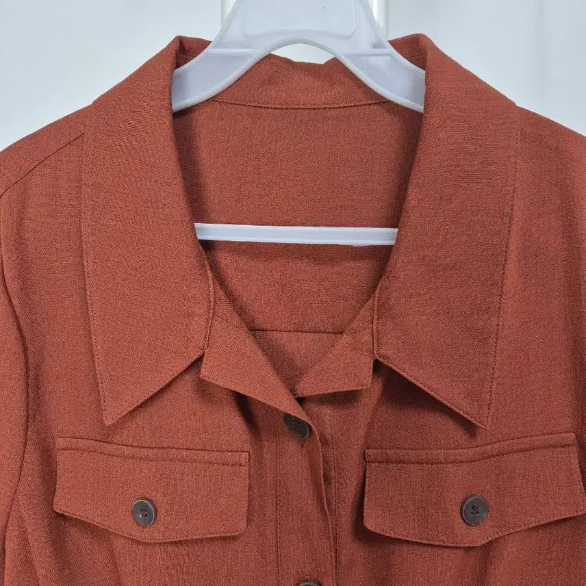 [BUNJANG] Celeb Shop Shirt Blouse Deep Brown / 셀렙샵  셔츠형 블라우스 찐브라운