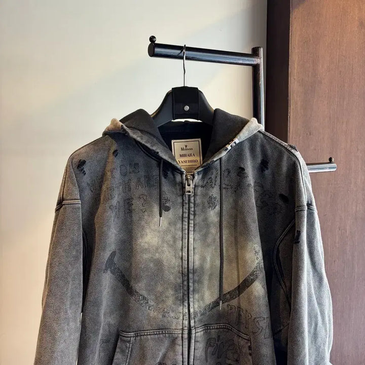 [BUNJANG] Mihara Yasuhiro Bleach Hoodie Zip-Up Jacket / 미하라 야스히로 블리치 후드 집업 자켓 (46)