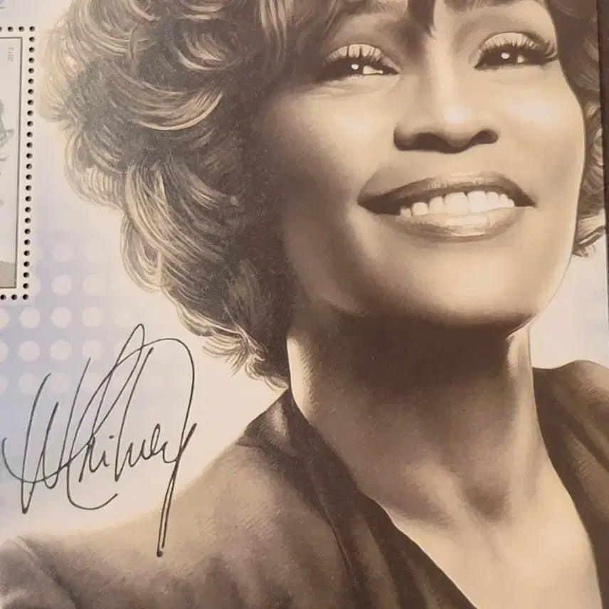 [BUNJANG] 2012 Whitney Houston Memorial Stamp / 2012년 미국의 가수 겸 영화배우 휘트니 휴스턴추모 기념 우표Whit