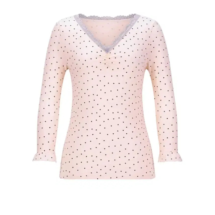 [BUNJANG] Shop Fairy Mini Heart Lace Top Pink / 샵페어리 미니 하트 레이스 탑 핑크
