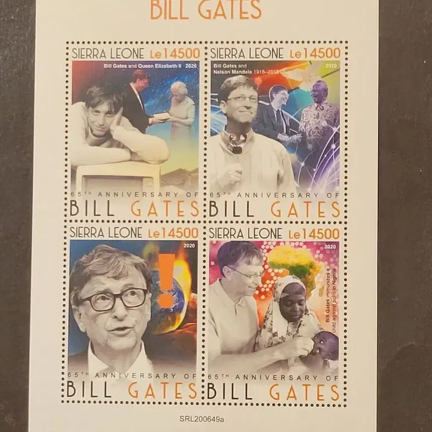 [BUNJANG] USA 65th Anniversary Bill Gates Stamp 2020 / 2020년 미국 마이크로소프트 창시자 65회탄신기념 우표65th Ann