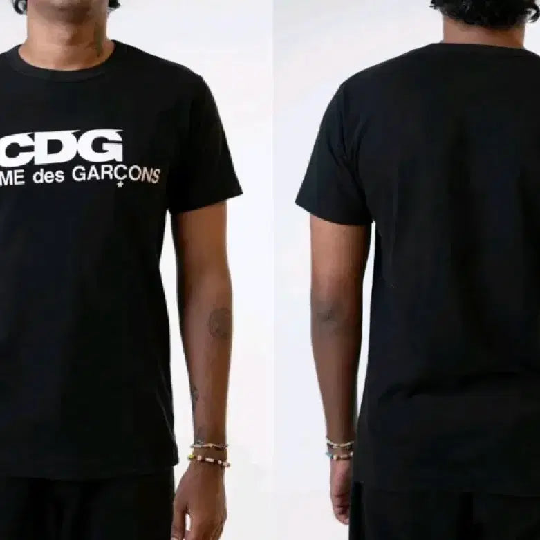 [BUNJANG] Comme des Garçons CDG Black/White Short Sleeve T-Shirt (Unsealed, New) / 꼼데가르송 CDG 반팔 티셔츠 블랙/화이트 미개봉 새상품