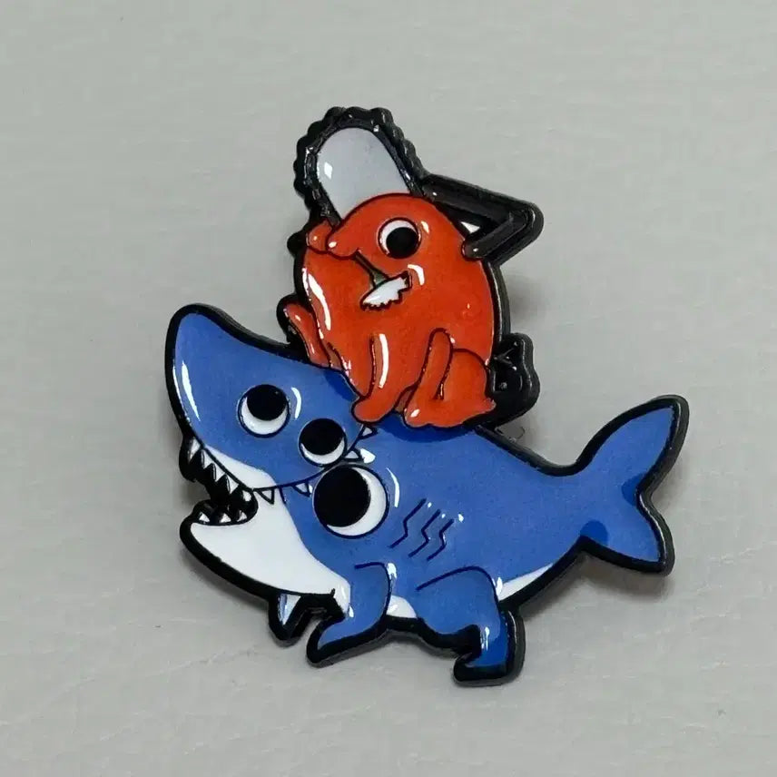 [BUNJANG] Chainsaw Man Angel Devil Onemutan Figure, Pochita Badge Brooch Pin / 체인소맨 상어의 마인 빔 포치타 뱃지 브로치 핀