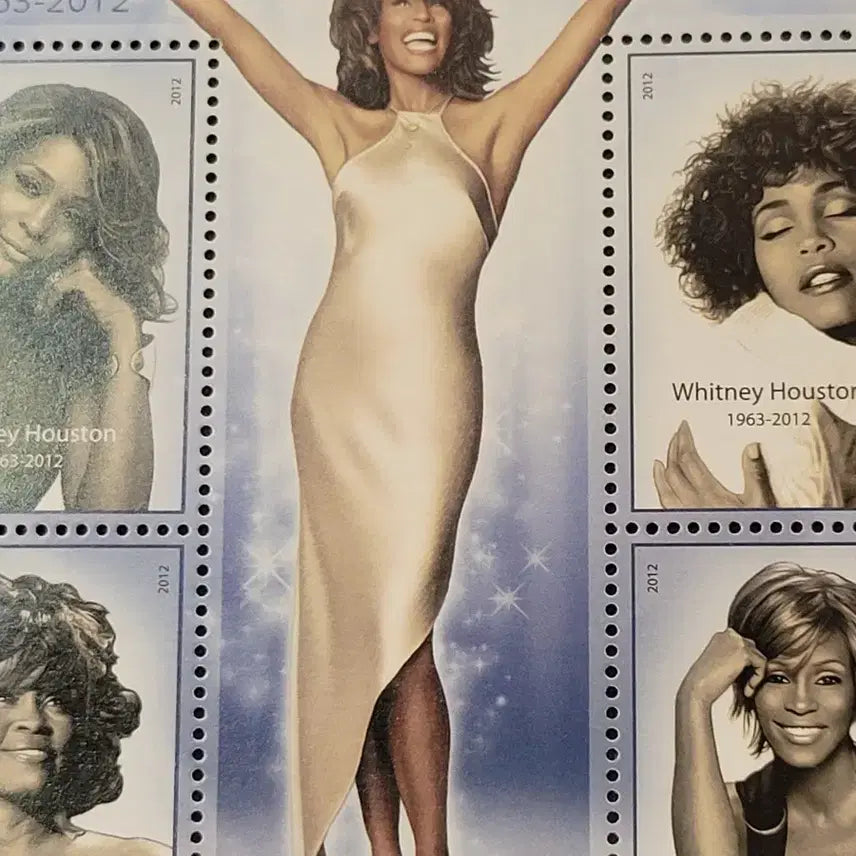 [BUNJANG] United States Whitney Houston Commemorative Stamp 2012 / 2012년 미국의 가수 겸 영화배우 휘트니 휴스턴 기념 우표Whitne
