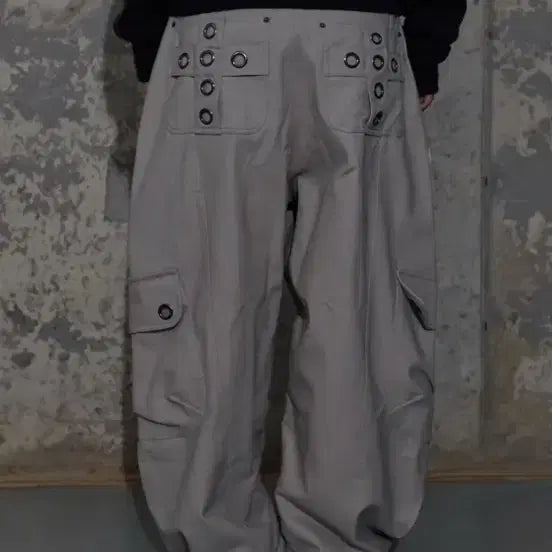 [BUNJANG] Fancy Club Cross Pocket Cargo Pants Pink Beige Size 1 / 팬시클럽 크로스 포켓 카고 핑크베이지 1사이즈
