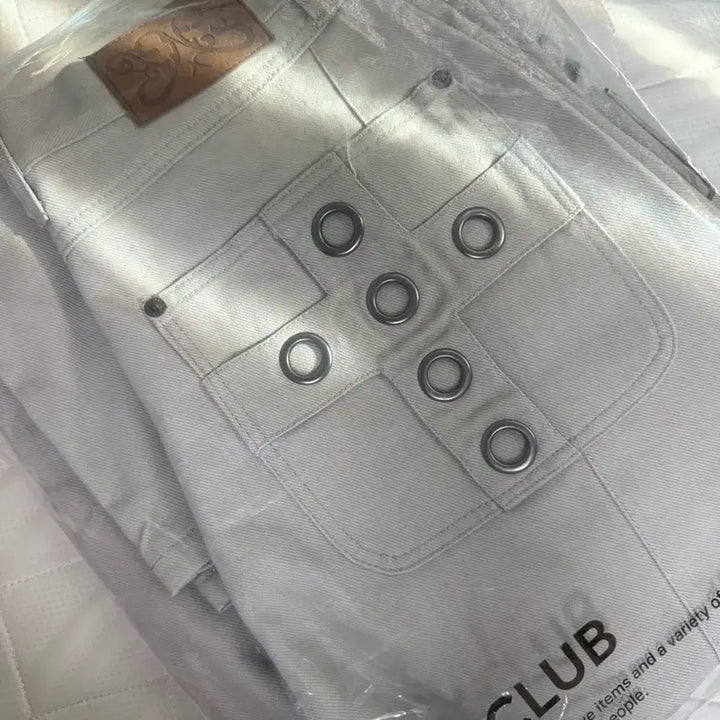 [BUNJANG] Fancy Club Cross Pocket Cargo Pants Pink Beige Size 1 / 팬시클럽 크로스 포켓 카고 핑크베이지 1사이즈
